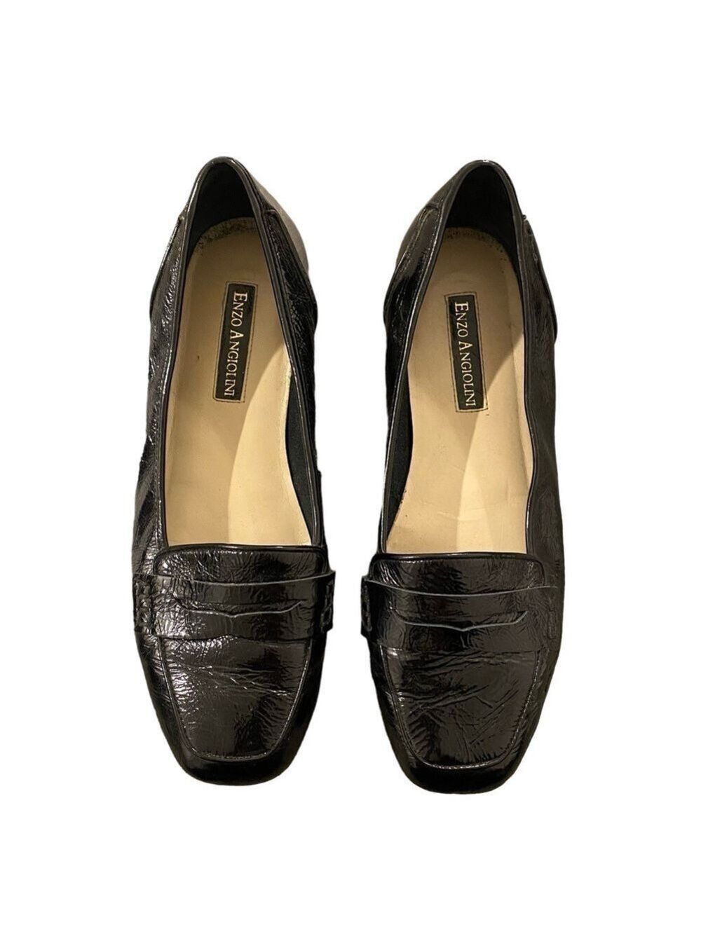 Enzo Angiolini Black Patent Leather Loafers